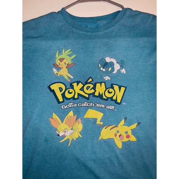 Pokemon Starter Characters Blue Shirt - Size Kids 2XL (18) - Picture 5 of 8